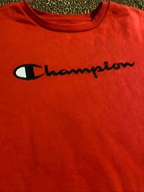 Champion Red Pullover Sweatshirt